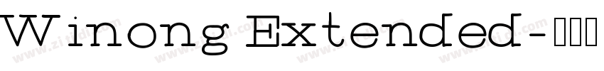 Winong Extended字体转换